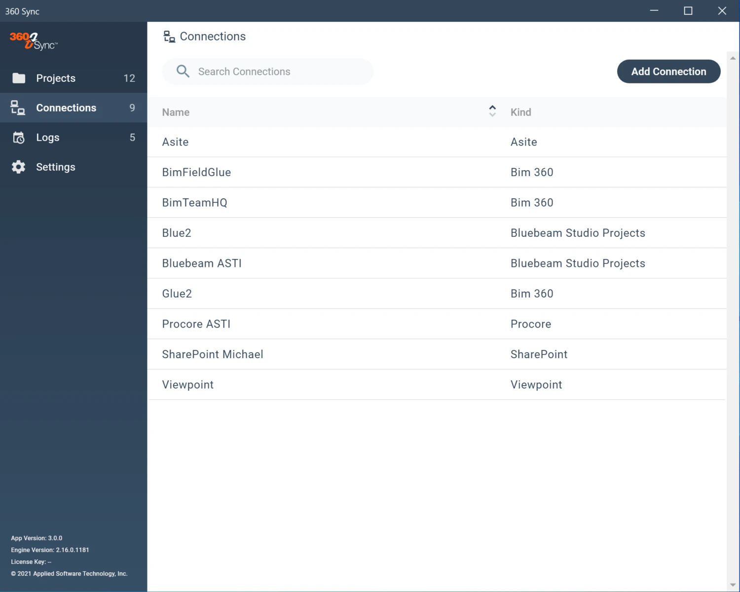 screenshot of 360 Sync